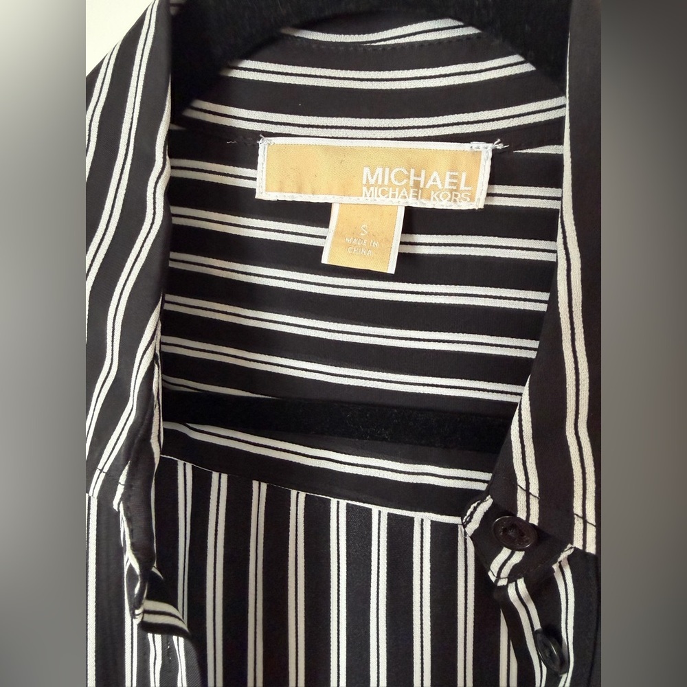 NWOT Michael Kors silk blend striped maxi dress - Picture 13 of 16